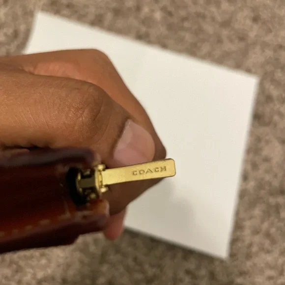 Coach Tan and Orange New York Card Holder - Picture 8 of 8